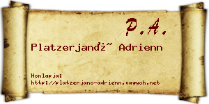 Platzerjanó Adrienn névjegykártya